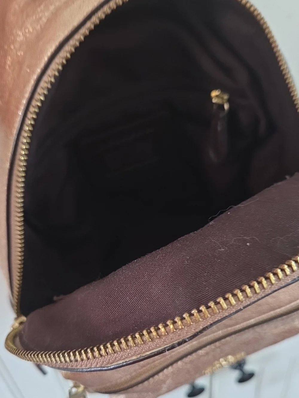 Coach Rose Gold Mini Backpack Bag